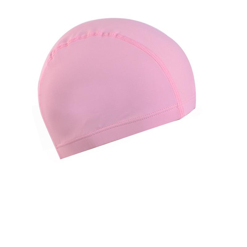 Unisex Adult Polyester Swim Cap for Long Hair, Solid Color, Elastic, Summer Wear