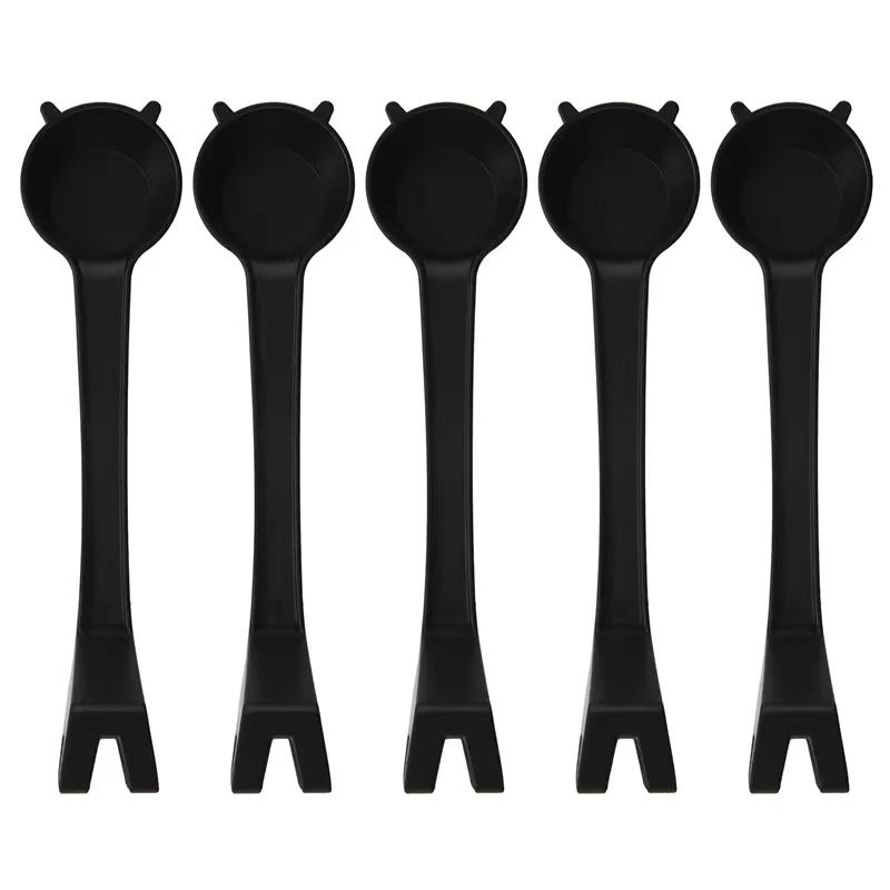 Cartoon Giraffe Shape Coffee Spoon Cute Design Black Powder Quantitative Long Handle Scoops Plastic Coffee Spoons Kitchen Decor