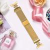 For Google Pixel Watch 3 41mm/Watch 2/Pixel Watch Milanese Band Flower Stainless Steel Magnetic Mesh Watch Strap