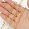 18K Gold Plated Brass Large Oval Chain Link Bulk Chains for Jewelry Making DIY Necklace Bracelet Supplies Craft Accessories