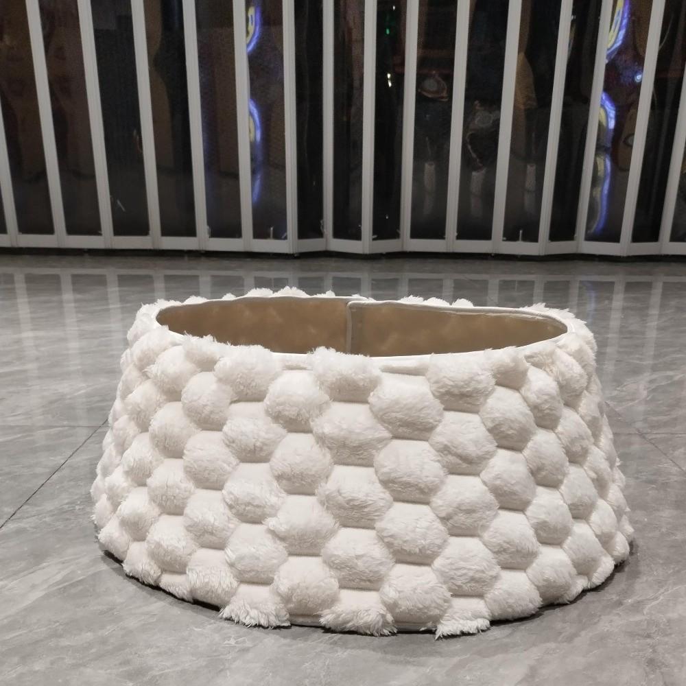 Foldable Christmas Tree Skirt Round Xmas Tree Base Decor Fashion Tree Bottom Decoration Office