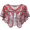 Bling Bling Sequins Poncho Coat Retro Flapper Shawl  Dress Decorative Shoulder