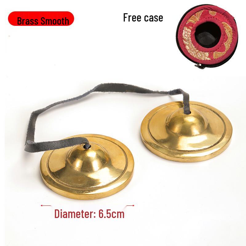 Nepal Handmade Brass Cymbals: Percussion Gong & Yoga Awakening Instrument
