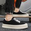 Fashion Sneakers Black Lightweight Thick Platform Lace-up Common Comfortable Man Shoe 2025 Trend Vulcanize Hiking Casual Shoes for Men