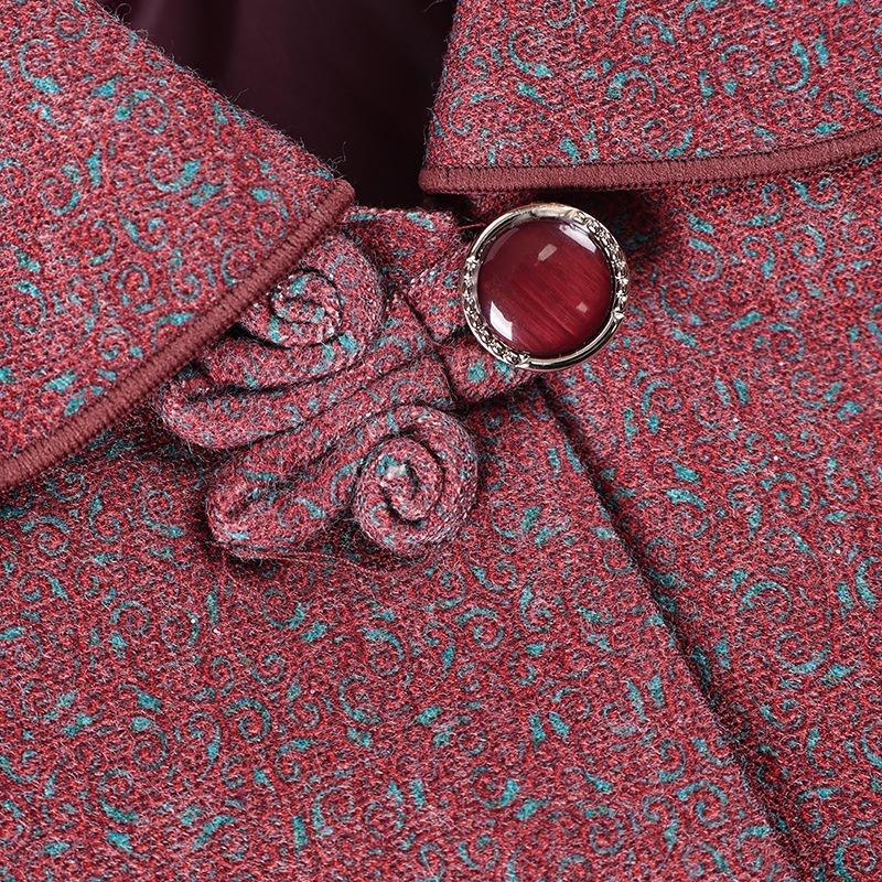 Spring coat women's short lapel top old lady clothes