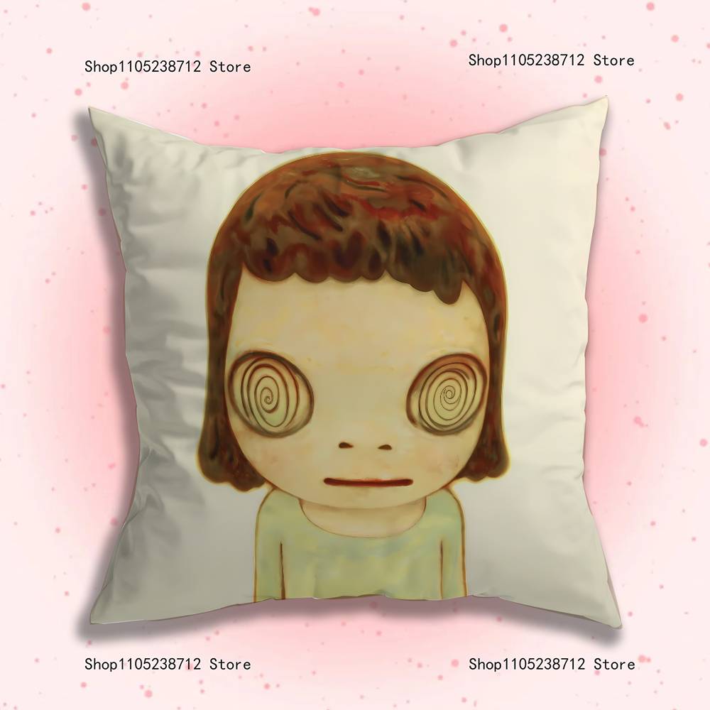 Creative Y-Yoshitomos N-Nara-S Anime Celebrity Merchandise All-Match Printed Pillow Case Sofa Office Room Decoration Protector