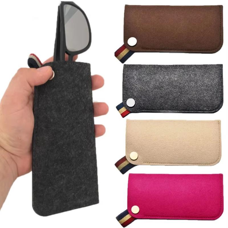 High-Quality Minimalist Felt Eyeglass Bag Portable Ultra-Light Sunglass Case for Men and Women 5 Colors Eyeglass Protective Case