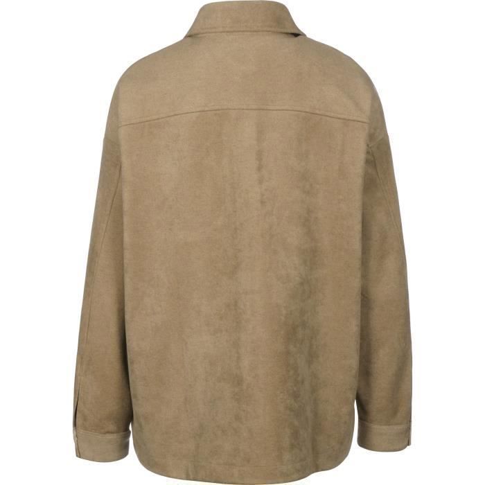 Chemisette Femei - Urban Classics - Largă - Maro - Mâneci Scurte - 2 Buzunare