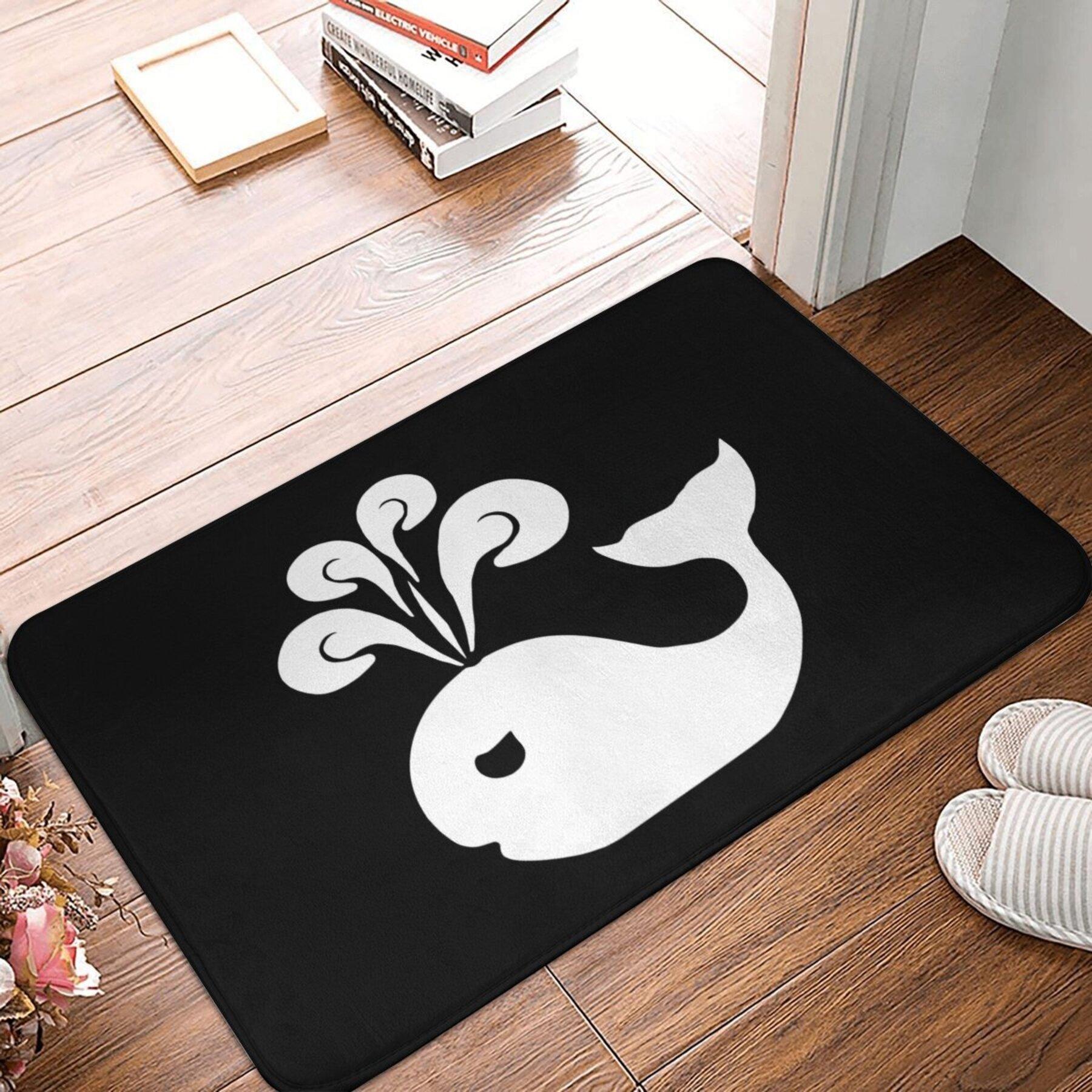

Whale Ocean Wave Doormat, Blue Gradient Marine Animal Print, Polyester Floor Rug for Living Room Hallway Decor 40x60cm