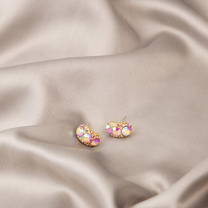 Light Luxury Simple Pearl Earrings Women'S Metal Smooth Pearl Geometric Star Love Ear Jewelry Of The Same Style