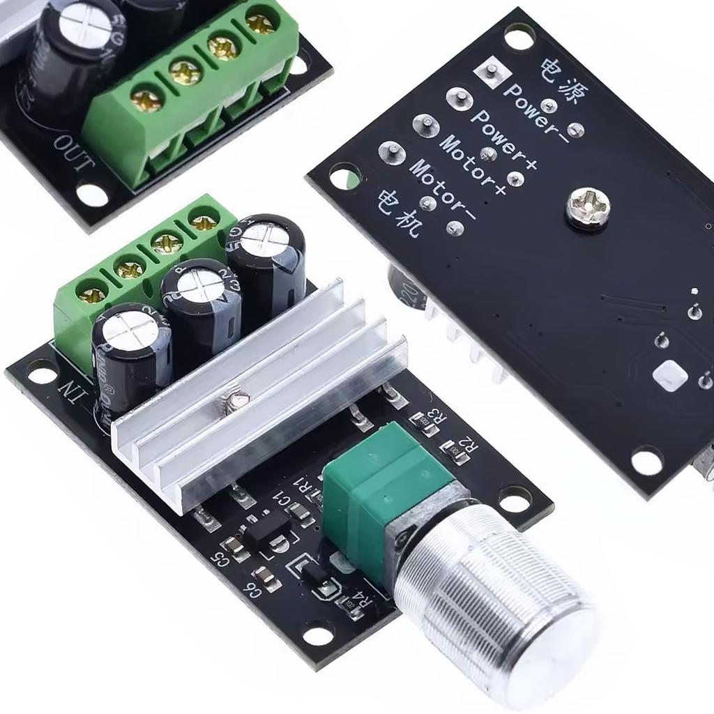 Rosfix Regulator PWM Obrotów Silnika DC 6-28V 3A – Precyzyjna Regulacja Prędkości | Napięcie 6-28V | Kompaktowe Wymiary 50mm X 32mm X 55mm