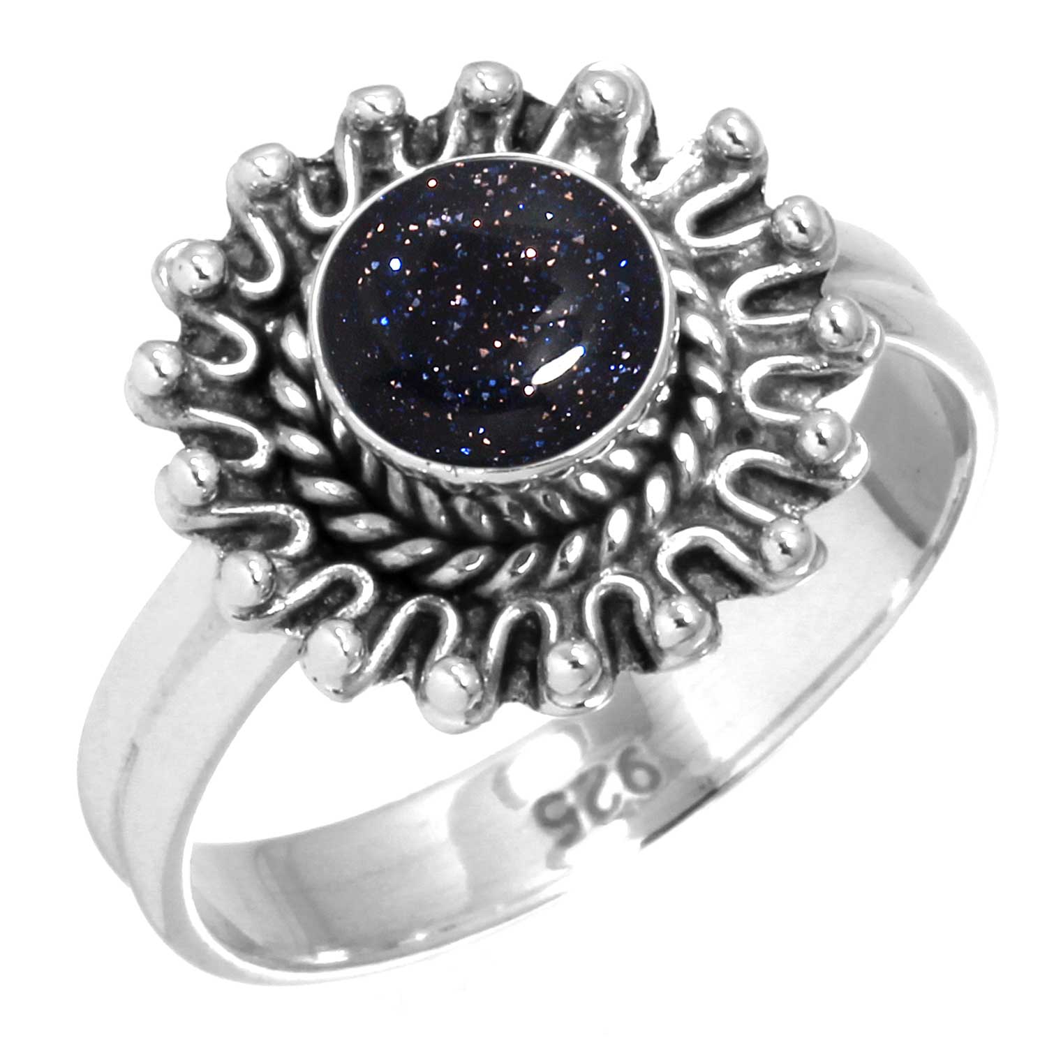 

Кольцо из стерлингового серебра 925 пробы Женское с драгоценным камнем Ручная работа Ювелирное изделие Подарок на годовщину Аквамариновый халцедон Раковина абалона Синий солнечный камень Лабрадорит Пренит 5.5