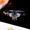 925 Sterlingsilber Marquise-Schliff Natürlicher Moosachat Ringe für Damen Hochzeit Verlobung Geometrischer Schmuck Geschenk
