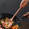 Wooden Material Cooking Spatula Long Handle Kitchen Spatula Natural Wok Spatula  Kitchen Use