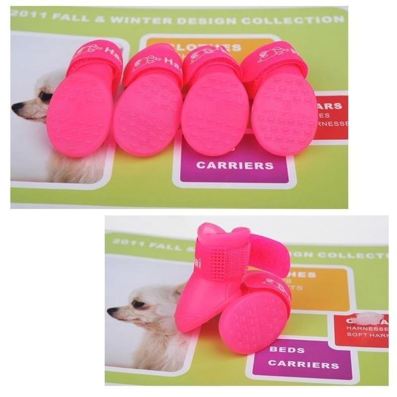 4 pezzi/set stivali per cani scarpe antiscivolo impermeabili per animali domestici