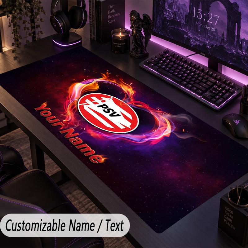 Large Mouse PadPSV Eindhoven FC Custom Name Text Personalized Desk Mat Non Slip Gaming Pad