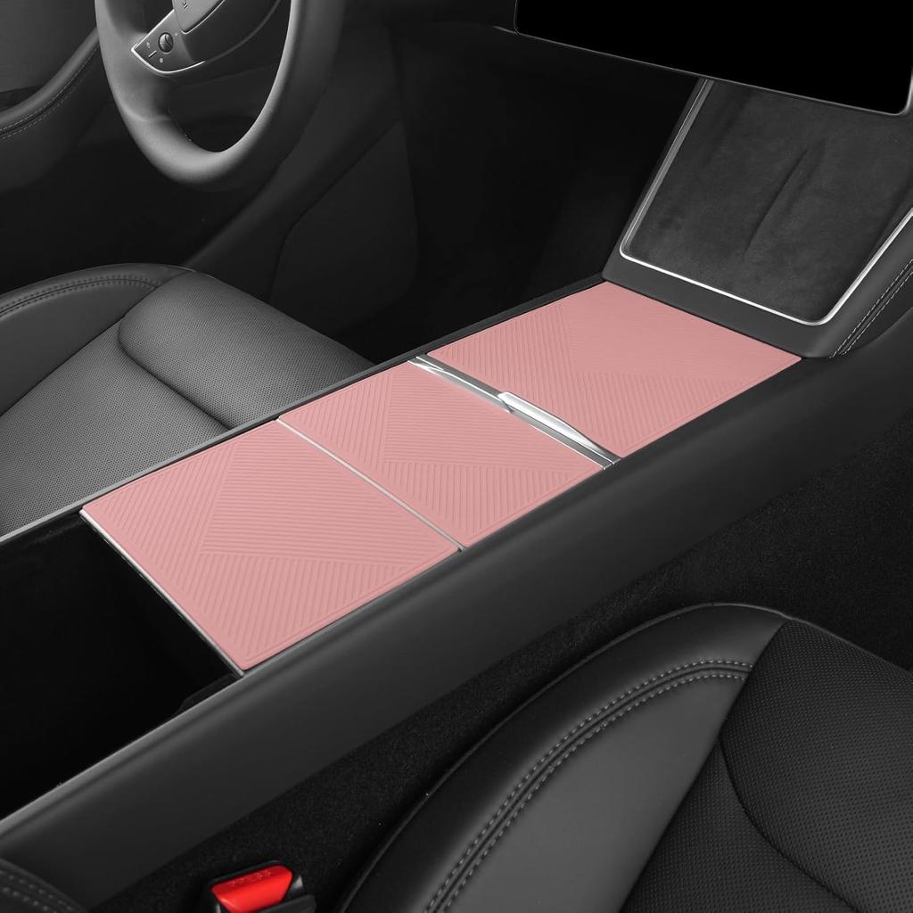 Center Console Silicone Wrap Kit for Tesla Model 3 2024-2025 / Model Y 2025, Tesla Center Console electrostatic adsorption Cover for Model 3/Y