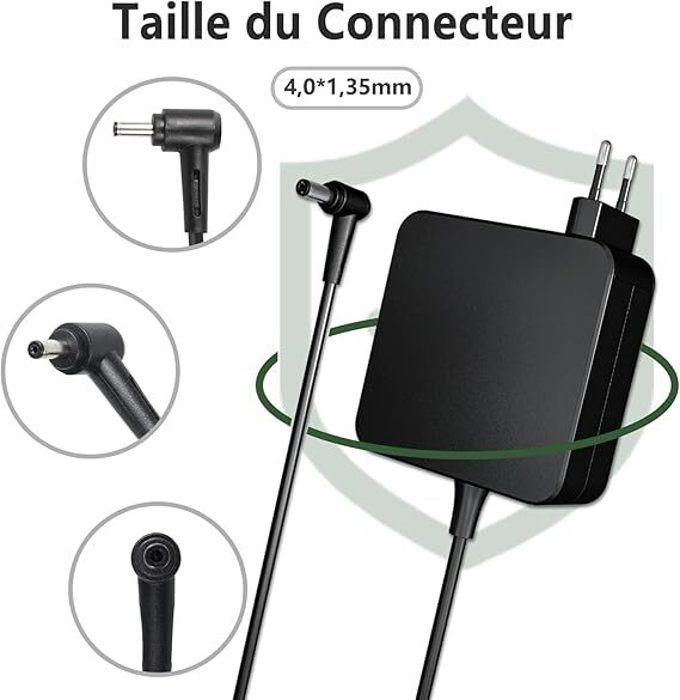Laptop Charger - ASUS - 45W - 19V - 2.37A - Compatible Zenbook and Vivobook