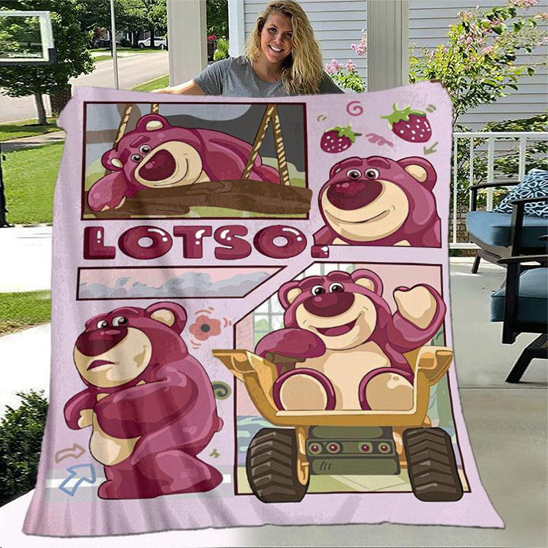 1pc Lots-o'-Huggin'Bear Printing Blanket - Soft, All-Season Throw for Office Blanket, Car, Travel