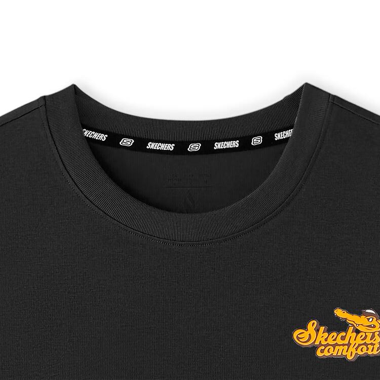 Skechers Fashionable Versatile Sports Short Sleeve T-Shirt Unisex Tops Carbon-Black L225U056-0018