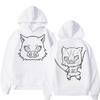 Demon Slayer Inosuke Hashibira Print Hoodie Oversized Streetwear Sweatshirt Men Women Long Sleeve Casual Autumn Top