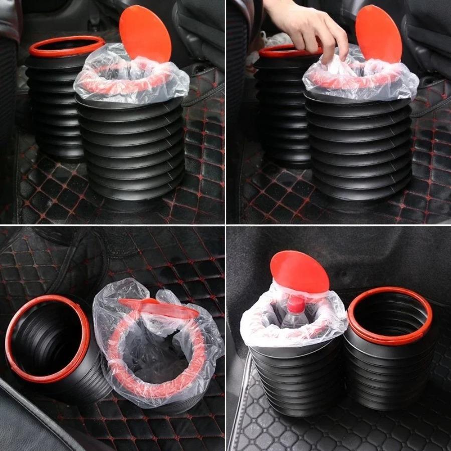 4L Car Folding Water Bucket With Lid, Car Trash Can, Foldable And Retractable Storage Bucket, Umbrella Bucket, Storage For Items
