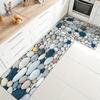 Vivid Pebble Pattern Easter Soft Kitchen Rug Anti-Fatigue Kitchen Rug Waterproof Non-Slip Rugs Set Runner Rug Bedside Rug Absorbent Carpet For Kitchen