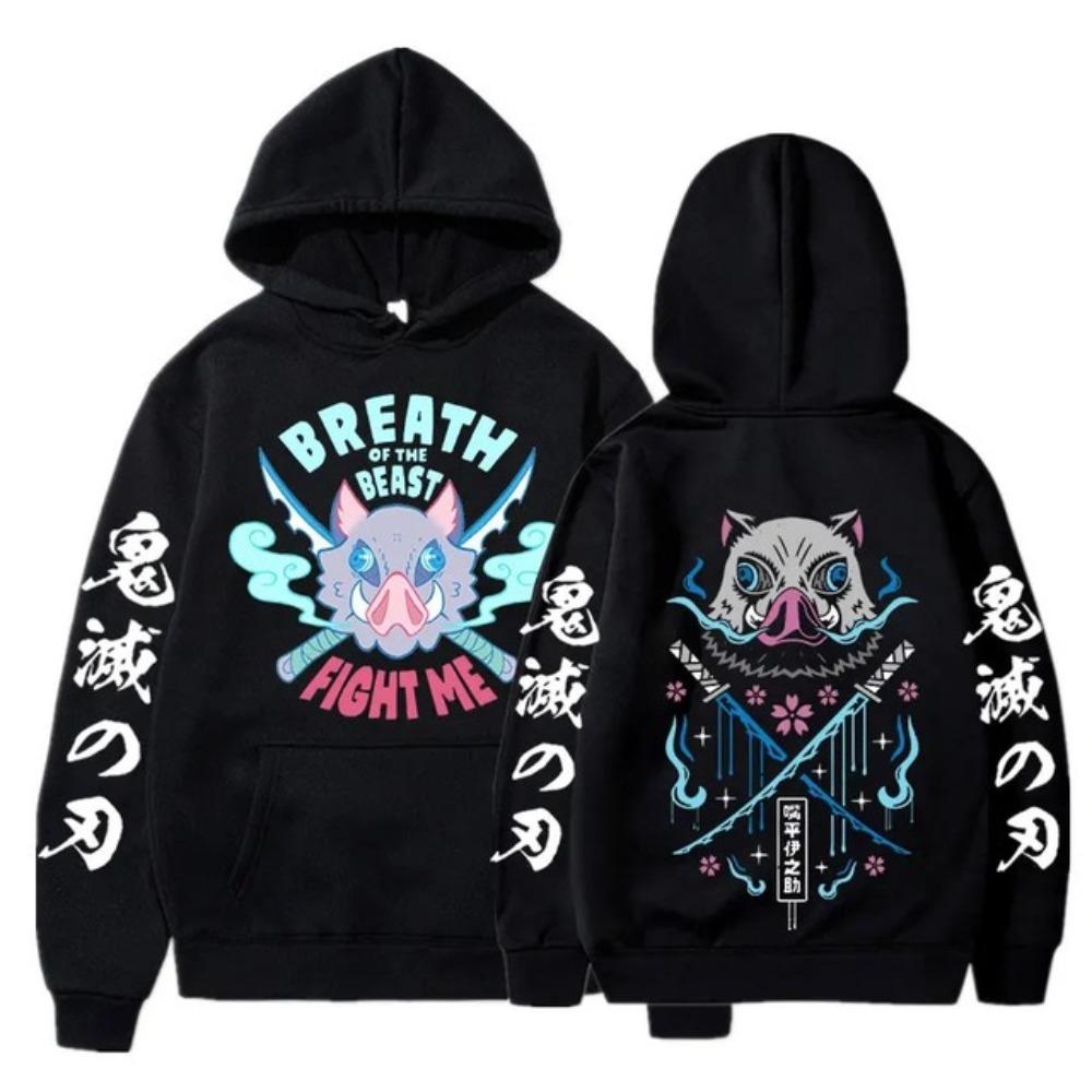 Demon Slayer Japanese Anime Hoodie Pullovers Men Women Sweatshirts Harajuku Print Tops Casual Fashion Streetwear Clothing Tops