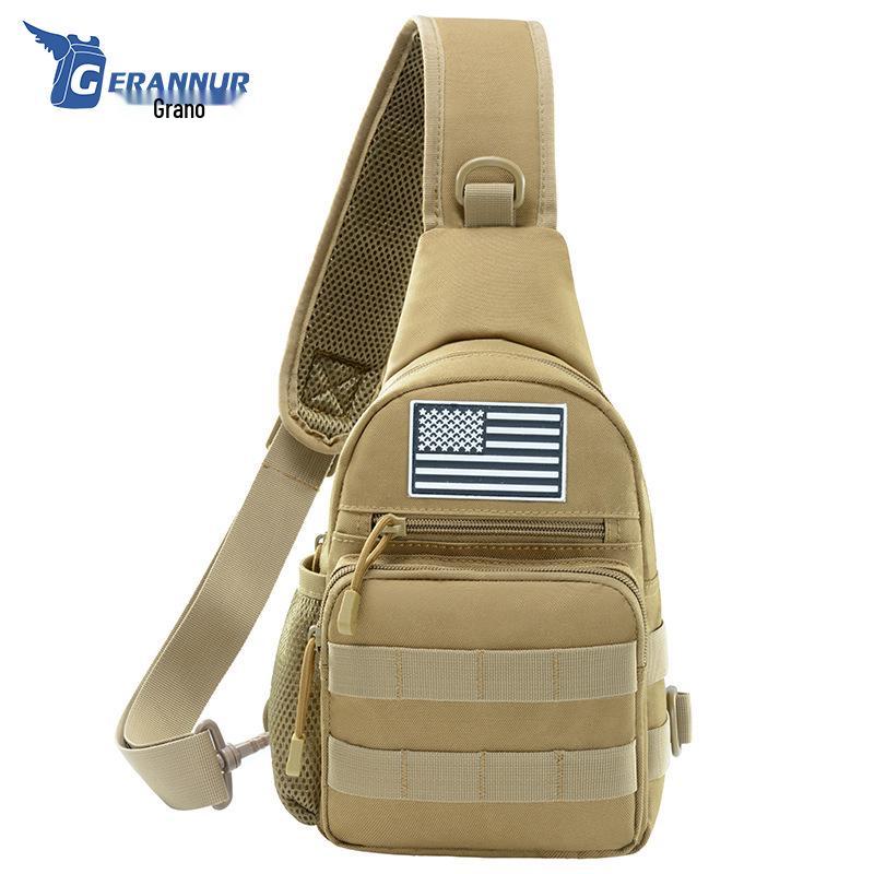Men's Outdoor Multifunctional Crossbody Chest Bag with Water Bottle Holder - Ideal for Travel, Sports, and Mountaineering