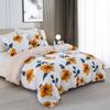Floral Duvet Cover Flower Duvet Cover 3 Pieces Set 1 Orange Botanical Duvet Cover 2 Pillowcases Soft Blossom Plant Print Bedding