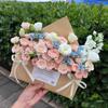 Spring Letter Flower Box: Handmade Silk Bouquet In Kraft Paper Packaging for Valentine's Day & Qixi