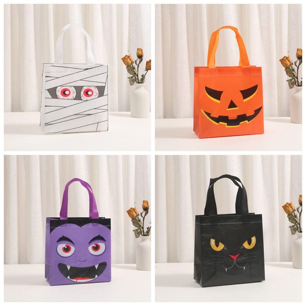 Pumpkin Non-Woven Treat Bags Loot Bag Kids Gifts Bag Packaging Halloweens Candy Bag  Children