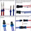 Connecteur 2 broches 14-12 AWG Kit de connecteurs Weather Pack Connecteurs électriques automobiles étanches 2 fils Connexion et déconnexion rapides (6 ensembles)