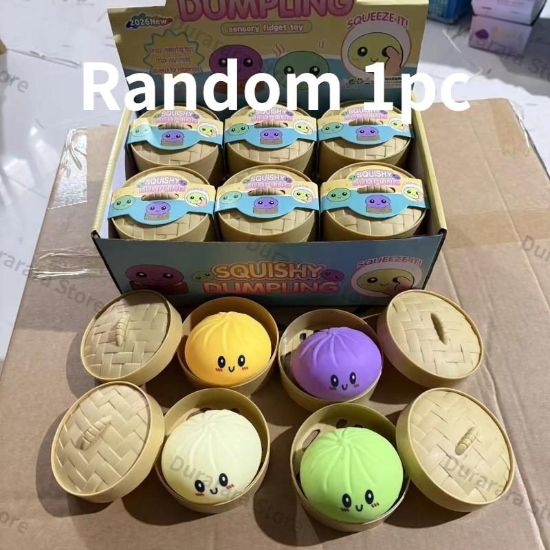 //New Soft Maltose Dumpling Squishy Transparent Colorful Squeeze Toy Stress Relief Ball Sensory Fidget Toy For Kids Adults Gift