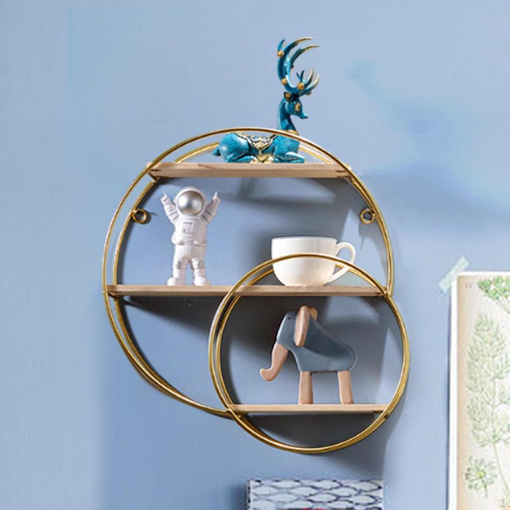 3-poziomowa metalowa półka wisząca, wytrzymały dekoracyjny wystrój na niezbędne rzeczy łazienkowe, oszczędzający miejsce,