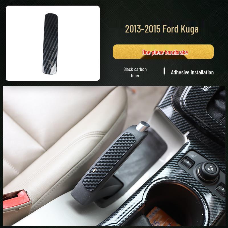 13-15 Kuga Kohlefaser Navigationskonsolenaufkleber - Pfirsichholz-Stil