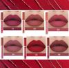 Lipstick Matte Lipstick Liquid Makeup Set, 6Pcs Long-Lasting Wear Non-Stick Cup Not Fade Waterproof Velvet Lip Gloss Kit, Lip Makeup Gift Sets for