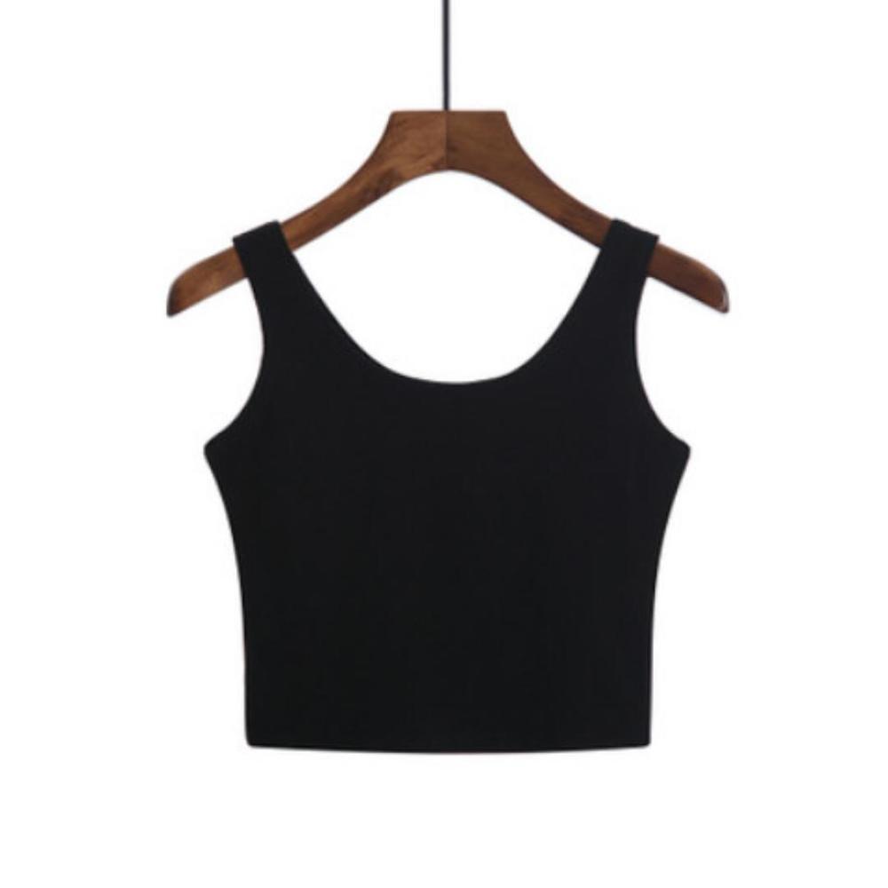 Sexy Tank Top Black Halter Crop Tops Women Summer Camis Backless Camisole Fashion Casual Tube Female Sleeveless Cropped Vest
