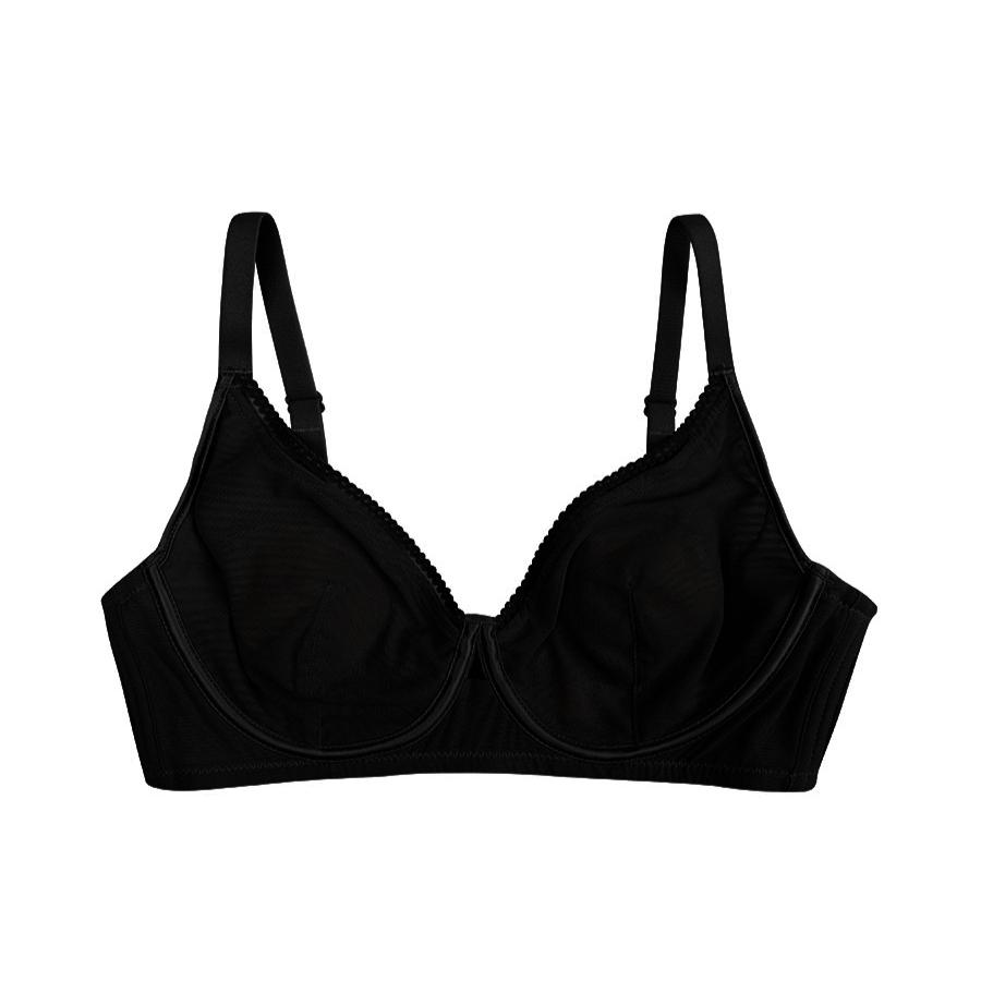 French Bra Women's Thin Mesh Underwear Women's Soft Support Comfortable Bra Push Up Bra