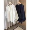 Retro Embroidered Lantern Sleeve Shirt for Women Loose Chic Long Sleeve Casual Versatile Top