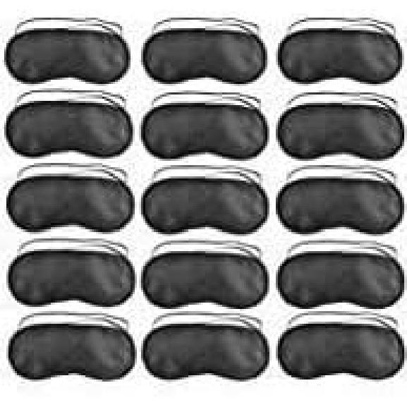 Pack of 40 Eye Mask Shade Cover Blindfold Night Sleeping, with Nose Pad, Blindfold Game Games Relax Cover Black