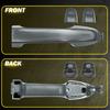 Outside 2X Handle Door & Rear RightSide Left 12-17 Fit Camry Toyota Gray