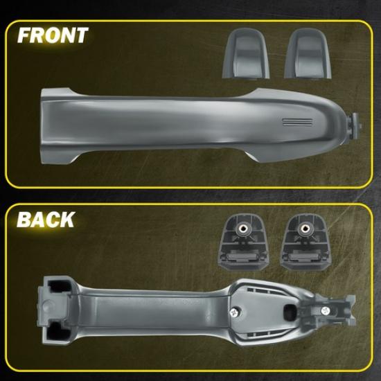Outside 2X Handle Door & Rear RightSide Left 12-17 Fit Camry Toyota Gray