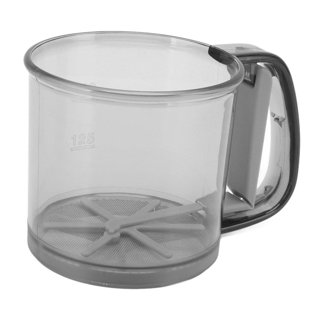 Handheld Flour Sifter Uniform Sieve Holes Semi Automatic Flour Strainer Cup for Baking Pastry Tools