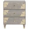 Nightstand with Drawers Gray 50 x 33 x 62 cm Solid Mango Wood