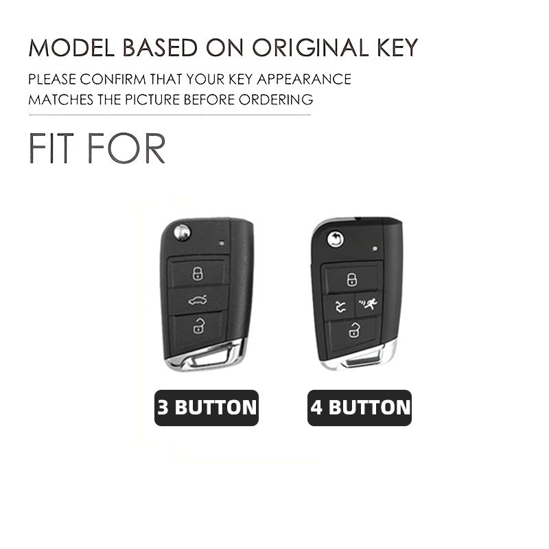 For Volkswagen Vw Golf 7 Alltrack Mk7 Tiguan Seat Ateca Leon Ibiza Skoda Octavia 4Button Alloy Car Key Case Cover Shell Fob