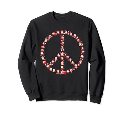 Sudoră Crăciun Semn de Pace Moș Crăciun Retro Hippie Sărbători Fericite