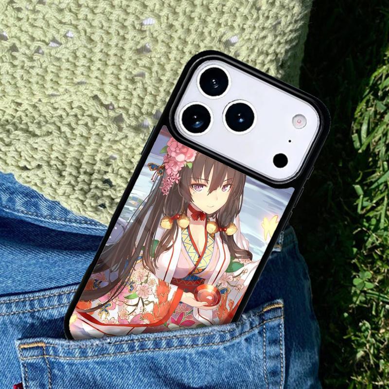 Süßes Kawaii Japanisches Mädchen Manga Handyhülle Cover für IPhone 11 12 13 14 15 16e 17 Pro Max Hülle für IPhone 17 Air