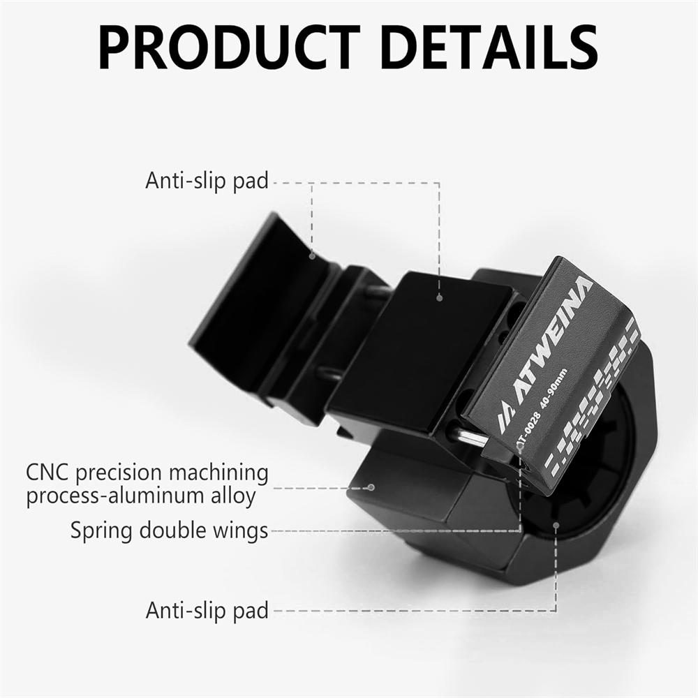 CNC Aluminum Alloy Bicycle Handlebar Phone Holder, Motorcycle Phone Mount Clamp