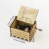 Wooden Hand Cranked Music Box Retro Light Luxury Exquisite Carving Wooden Music Box Exquisite Birthday Gift